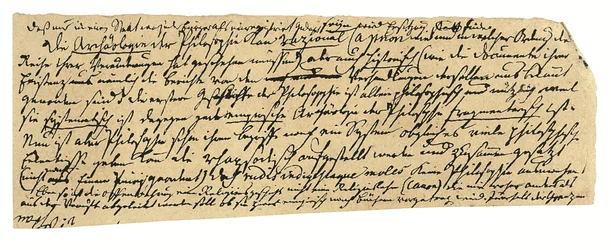 Autografiskt manuskript, på tyska, anteckningar om filosofi och universitetet i Königsberg (penna  bläck på papper)