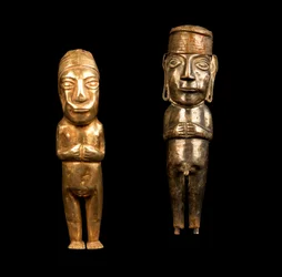 Nakenfigurer / Inka-konst (metall)