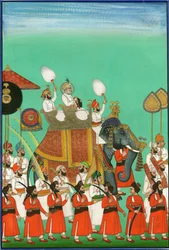 Rajah of Jodhpur Rider på en elefant, ca. 1780
