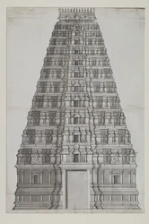 En gopuram i tolv våningar