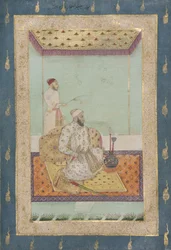 Abdul Ghaffar Khan Bahadur, ca 1680 (ogenomskinlig wc & guld på papper)