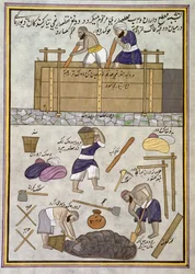 Add.Or.1717 En byggare av lerväggar (akvarell på papper)
