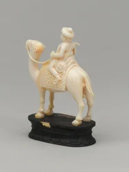 Svart springare, schackpjäs, Indien, omkring 1820