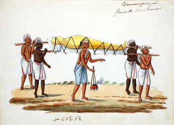 Brahman begravningståg (wc på papper)