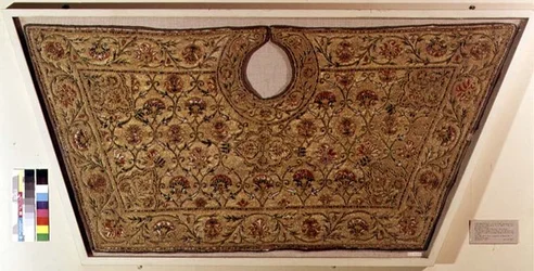 Broderad bomullssadelduk, Hyderabad, Andhra Pradesh, 1600-talet