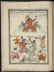 Underhållare,  86 teckningar inbundna i en volym som visar yrken och yrken i Kashmir, hantverkare visas i arbete med sina redskap och utrustning,  Av en Kashmir-konstnär, troligen i Srinagar, ca 1850-60 (gouache på papper)