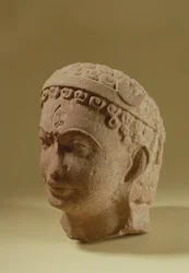 Head of Siva, Mathura (röd sandsten)