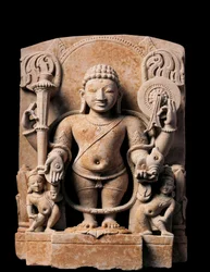 Indisk konst: Divinity Vishnu. Högrelief. 900-talet. Från Meerut.