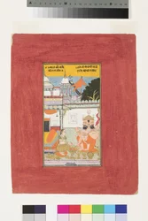 Kambhavati Ragini från Malcos, C20 (ogenomskinlig wc & guld på papper)