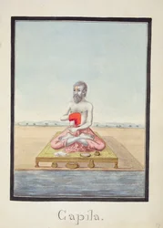 MSS EUR C 116/1 f.77r Vismannen, Kapila, från det hinduiska eposet 