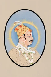 Miniatyrmålning av Maharaja Pratap Singh Kishangarh