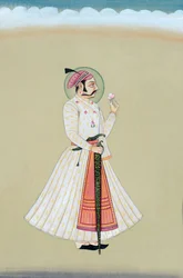 Miniatyrmålning av Maharana Amar Singh Udaipur
