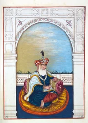 Nawab Sarfaraz Khan (Multani), från The Kingdom of the Punjab, its Rulers and Chiefs, volym II, en volym med 30 akvarellstudier av en oidentifierad indisk konstnär, ca 1840 (wc på papper)