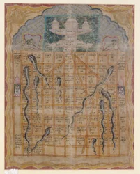 Målning av Gyan Bazi, Rajasthan