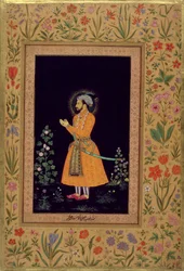 Porträtt av Shah Jahan (1592-1666) Mughal, ca 1632