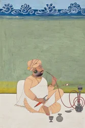 Porträtt av en Khanphata Yogi, ca 1800