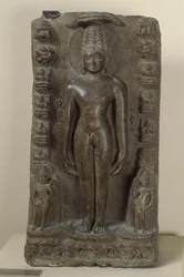 Relief föreställande Vrishabha, den första Tirthankara