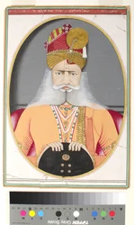 Sardar Singh, ca 1870 (ogenomskinlig akvarell & guld på papper)