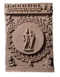 Shiva Parvati, från Makarandanagar (relief, 900-1000-tal)