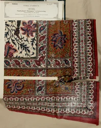 Litet glaserat palampore eller sängöverdragsprov från Masulipatam i Madras, från The Collection of the Textile Manufacturers of India, av John Forbes Watson, publicerad 1866