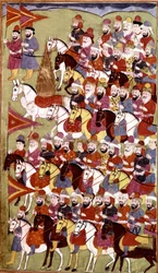 Berättelsen om profeten Muhammed, Hamla-i-Haydari, av Mirza Muhammad Rafi Bazil, 1808 (bläck & färger på papper)