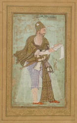 Sultan Ali Adilshah I av Bijapur, Albumfolio med målning, c.1590