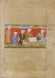 Den sjuke Alexander dikterar sitt testamente, ca 1475 (ogenomskinlig wc på papper)