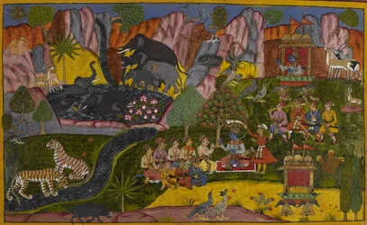 Gudarna prisar Rāma och bjuder in honom att besöka den vise Agastyas eremitage när han färdas genom en skog