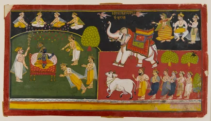 Oidentifierad scen, Aurangabad, ca 1725 (wc på papper)