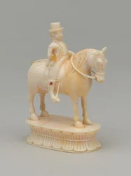 Vit riddare, schackpjäs, Indien, 1820 ca