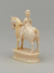 Vit riddare, schackpjäs, Indien, 1820 ca