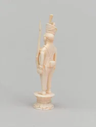 Vit bonde, schackpjäs, Indien, 1820 ca