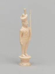 Vit bonde, schackpjäs, Indien, 1820 ca