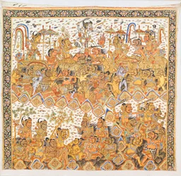 Ramayana (balinesisk färg på duk)