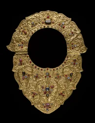 Halsband, Buleleng Regency, Bali, ca 1890 (guld, rubiner, safirer och diamanter)