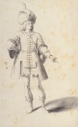 A Noble Persian Youth (penna och bläck på papper)