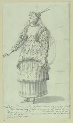 Chloris: slutskiss för Henrietta Maria, ca 1631 (penna och bläck på papper)