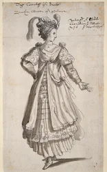 Queen Zenobia, ca 1609 (penna och bläck på papper)