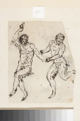 Satyrer (penna & brunt bläck på papper)