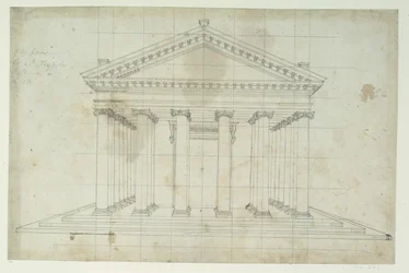 The Second Temple of Diana, c.1635 (penna och bläck på papper)
