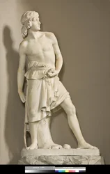 David med selen, 1858