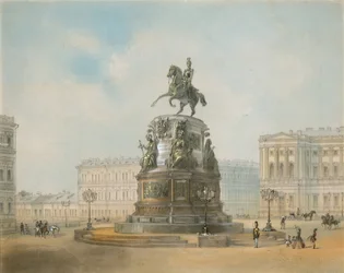 Ryttarmonumentet av Nicholas I av Ryssland på St Isaac