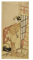 Kabuki skådespelare i karaktären som kvinna (onnagata)