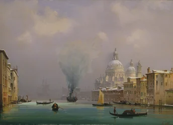 Venedig under snö, omkring 1840