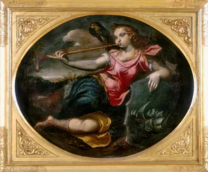 Fame, verk av Ippolito Scarsella, även känd som lo Scarsellino, konserverat på Galleria Estense i Modena