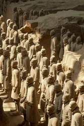 På Terra Cotta Warrior Museum visas scener av de olika krigarna i Pit 1-området..., 2009 (foto)