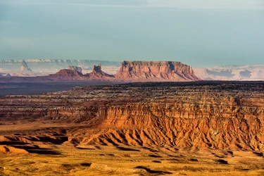 Från Gooseneck State Park i Utah mot Monument Valley. 2012 (foto)