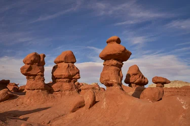Klippformationer i Goblin Valley State Park i Utah, 2020 (foto)