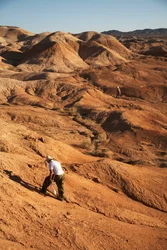 Scener runt Wu Cai Wan i Gobiöknen, Xinjiang, västra Kina, 2007 (foto)