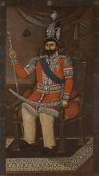 Porträtt av Mohammad Shah Kajar 1910-16